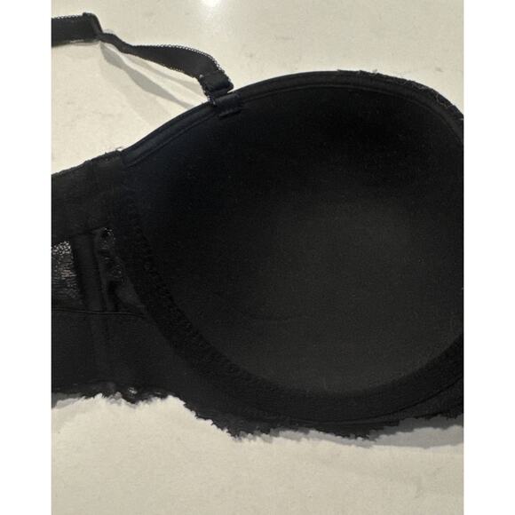 Victoria’s Secret Dream Angels Multi Way Bra 32D Black Lace Underwire Strapless - Picture 5 of 7